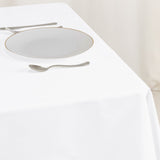 Cotton Blend 54x54inch Table Overlay Square Tablecloth White - Wrinkle-Resistant Table#whtbkgd