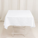 Cotton Blend 54x54inch Square Tablecloth White - Wrinkle-Resistant Table Cover