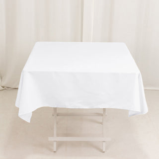 <h3 style="margin-left:0px;"><strong>Seamless Elegance with White Cotton Blend Tablecloth</strong>