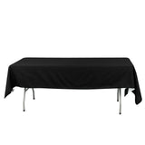 Black Cotton Blend Rectangular Tablecloth 60x102inch