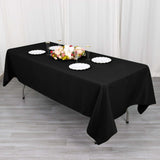 Black Cotton Blend Rectangular Tablecloth 60x102inch