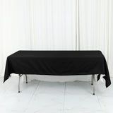 Black Cotton Blend Rectangular Tablecloth 60x102inch