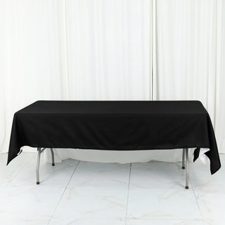 <h3 style="margin-left:0px;"><strong>Elegant Black Cotton Blend Rectangular Tablecloth</strong>