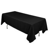 Black Cotton Blend Rectangular Tablecloth 60x102inch