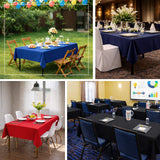 Colorful tablecloths for various dining setups and occasions.