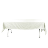 Ivory Cotton Blend Rectangular Tablecloth 60x102inch