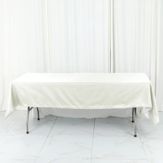 <h3 style="margin-left:0px;"><strong>Elegant Ivory Cotton Blend Rectangular Tablecloth</strong>