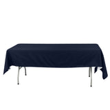 Navy Blue Cotton Blend Rectangular Tablecloth 60x102inch