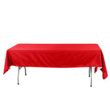 Red Cotton Blend Rectangular Tablecloth 60x102inch