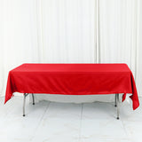 Red Cotton Blend Rectangular Tablecloth 60x102inch