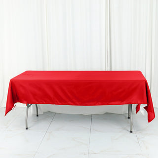 <h3 style="margin-left:0px;"><strong>Elegant Red Cotton Blend Rectangular Tablecloth</strong>