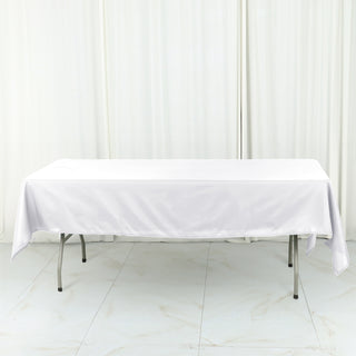 <h3 style="margin-left:0px;"><span style="background-color:#ffffff;color:#1d1f25;">Elegant White Cotton Blend Rectangular Tablecloth</span>