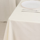 70"x70" Ivory Cotton Blend Square Tablecloth