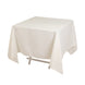 70"x70" Ivory Cotton Blend Square Tablecloth