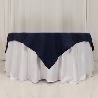 <span style="background-color:transparent;color:#000000;">﻿Navy Blue Cotton Blend Square Table Overlay</span>