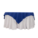 70"x70" Royal Blue Cotton Blend Square Table Overlay#whtbkgd