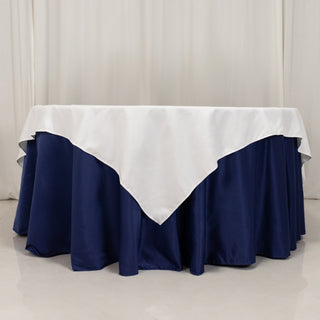 <span style="background-color:transparent;color:#000000;">﻿White Cotton Blend Square Table Overlay</span>