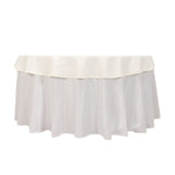 Ivory Cotton Blend Round Tablecloth - 70"