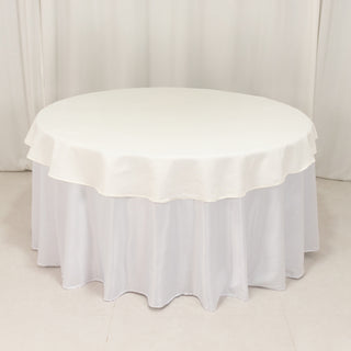 <span style="background-color:transparent;color:#000000;">Ivory Cotton Blend Round Tablecloth 70"</span>