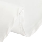 White Cotton Blend Round Tablecloth - 70"