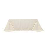 Ivory Cotton Blend Rectangular Tablecloth Seamless 90x132inch for 6 Foot Table