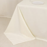 Ivory Cotton Blend Rectangular Tablecloth Seamless 90x132inch for 6 Foot Table