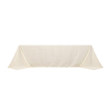 Ivory Cotton Blend Rectangular Tablecloth Seamless 90x156inch for 8 Foot Table