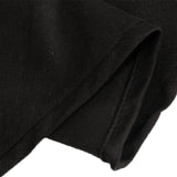 Black Seamless Cotton Blend Round Tablecloth - 90inch