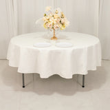 Ivory Seamless Cotton Blend Round Tablecloth - 90inch