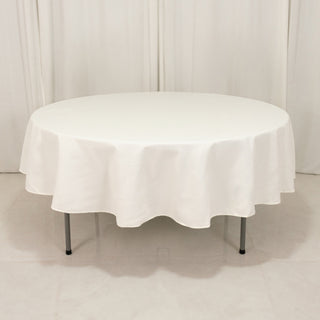 <h3 style="margin-left:0px;"><strong>Ivory Cotton Blend Round Tablecloth - 90"</strong>