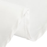 White Seamless Cotton Blend Round Tablecloth - 90inch