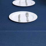90\"x132\" Premium Dark Blue Faux Denim Polyester Rectangular Tablecloth