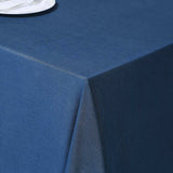 90\"x132\" Premium Dark Blue Faux Denim Polyester Rectangular Tablecloth