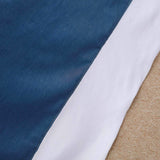 90\"x132\" Premium Dark Blue Faux Denim Polyester Rectangular Tablecloth