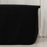 Black Fitted Polyester Rectangle Tablecloth 6ft for Special Size 72x24x30inch Tables