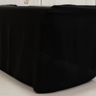 <h3 style="margin-left:0px;"><strong>Black Fitted Tablecloth for Your Event Design</strong>