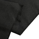 Black Fitted Polyester Rectangle Tablecloth 6ft for Special Size 72x24x30inch Tables