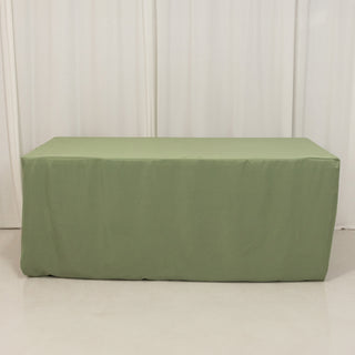 <span style="background-color:transparent;color:#000000;">Beautiful Dusty Sage Green Fitted Polyester Rectangle Tablecloth</span>