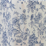 French Toile Fitted Tablecloth 6ft – Blue & White Rectangular Polyester Wrinkle-Resistant#whtbkgd