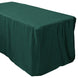 Hunter Emerald Green Fitted Polyester Rectangle Tablecloth 6ft Table Cover For 72x30inch Tables