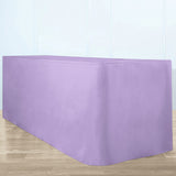 Lavender Lilac Fitted Polyester Rectangle Tablecloth 6ft Table Cover For 72x30inch Tables