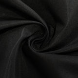 6ft Black Open Back Fitted Polyester Rectangle Tablecloth, Trade Show Table Cover#whtbkgd