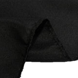 6ft Black Open Back Fitted Polyester Rectangle Tablecloth, Trade Show Table Cover