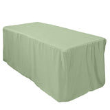 6FT Sage Green Fitted Polyester Rectangular Table Cover