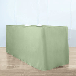 <span style="background-color:transparent;color:#000000;">Beautiful Sage Green Fitted Polyester Rectangle Tablecloth</span>