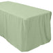 6FT Sage Green Fitted Polyester Rectangular Table Cover