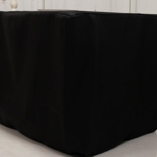 <h3 style="margin-left:0px;"><strong>Black Fitted Tablecloth for Your Event Design</strong>