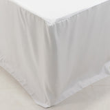 Fitted Polyester 96"x30" Rectangle Tablecloth White with Open Back Design