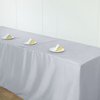 Enhance Your Event Decor with White Fitted Polyester Table Cover