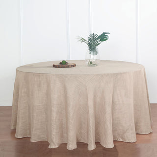Elegant Taupe Round Tablecloth for a Perfect Event